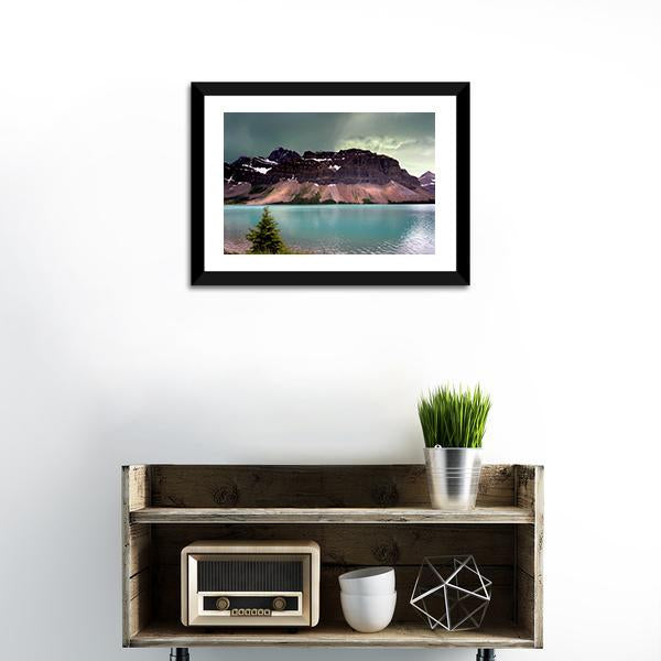 Alberta Glacier Lake Canvas Wall Art-1 Piece-Framed Print-20" x 16"-Tiaracle