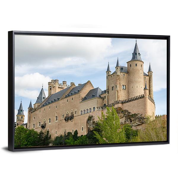 Alcazar Of Segovia Spain Canvas Wall Art-3 Horizontal-Gallery Wrap-25" x 16"-Tiaracle