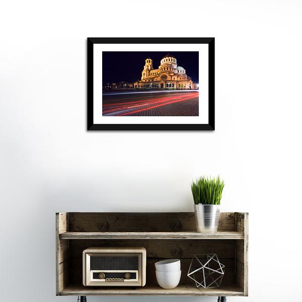 Alexander Nevski Cathedral In Sofia Canvas Wall Art-1 Piece-Framed Print-20" x 16"-Tiaracle