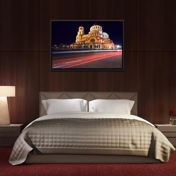 Alexander Nevski Cathedral In Sofia Canvas Wall Art-3 Horizontal-Gallery Wrap-25" x 16"-Tiaracle