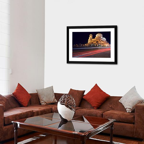 Alexander Nevski Cathedral In Sofia Canvas Wall Art-3 Horizontal-Gallery Wrap-25" x 16"-Tiaracle