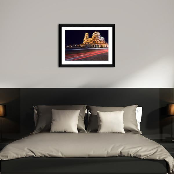 Alexander Nevski Cathedral In Sofia Canvas Wall Art-3 Horizontal-Gallery Wrap-25" x 16"-Tiaracle