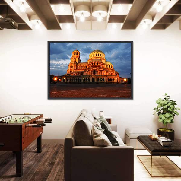 Alexander Nevsky Cathedral Canvas Wall Art-3 Horizontal-Gallery Wrap-25" x 16"-Tiaracle