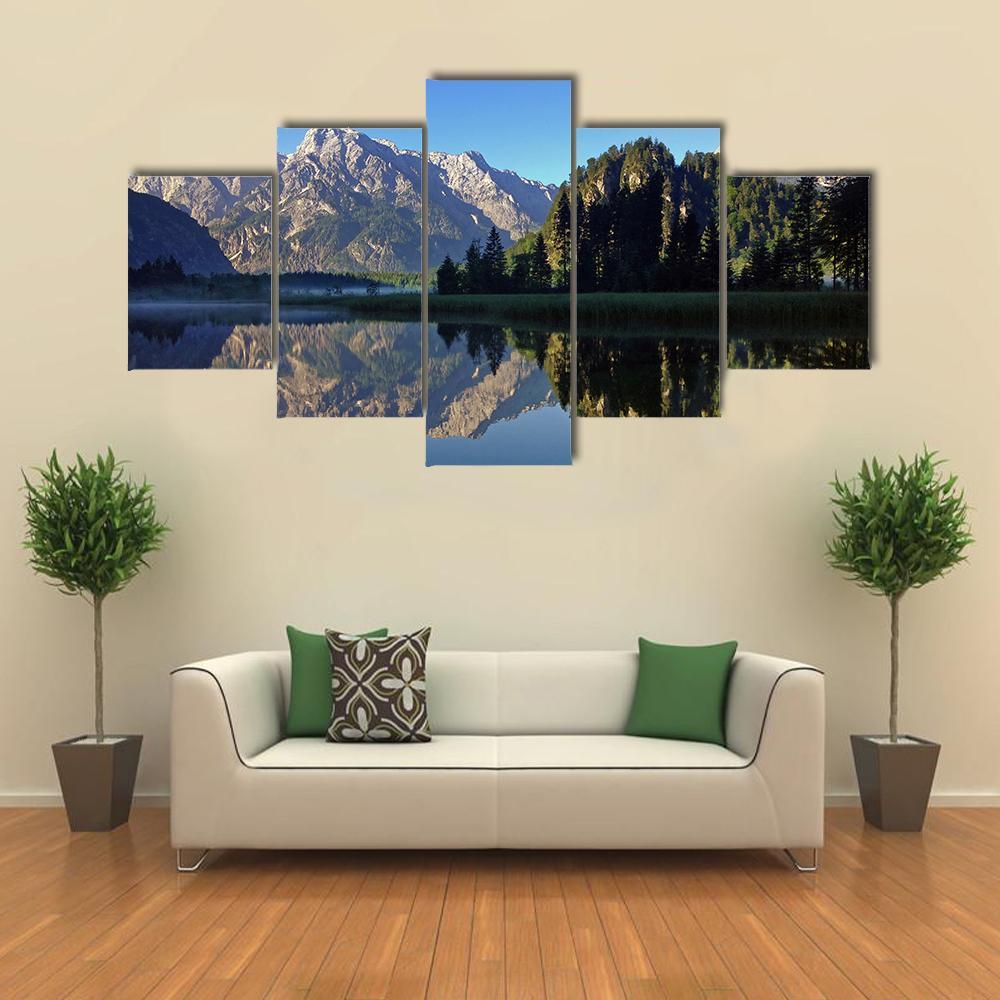 Almsee In Austria Canvas Wall Art-5 Star-Gallery Wrap-62" x 32"-Tiaracle