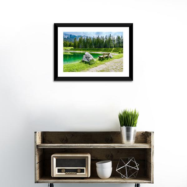 Almsee Lake Canvas Wall Art-1 Piece-Framed Print-20" x 16"-Tiaracle