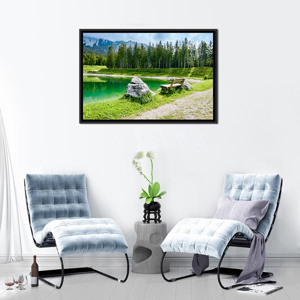 Almsee Lake Canvas Wall Art-3 Horizontal-Gallery Wrap-25" x 16"-Tiaracle