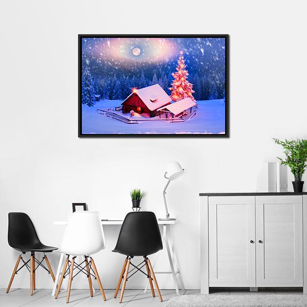 Alpine Fields In Winter Panoramic Canvas Wall Art-1 Piece-36" x 12"-Tiaracle
