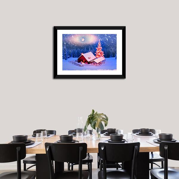 Alpine Fields In Winter Panoramic Canvas Wall Art-1 Piece-36" x 12"-Tiaracle