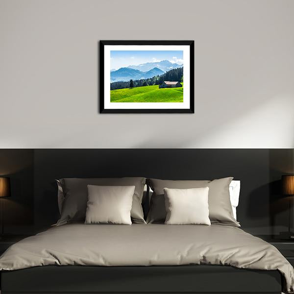 Alpine Landscape With Saentis Peak Canvas Wall Art-3 Horizontal-Gallery Wrap-25" x 16"-Tiaracle