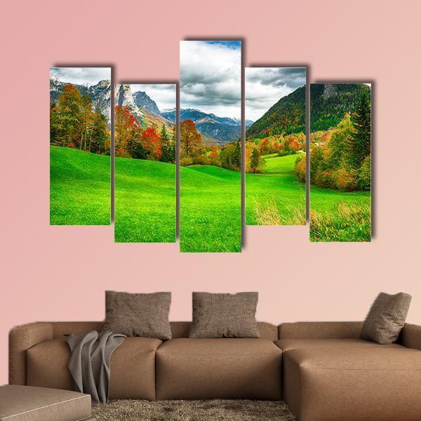 Alpine Meadows Austria Canvas Wall Art-5 Pop-Gallery Wrap-47" x 32"-Tiaracle