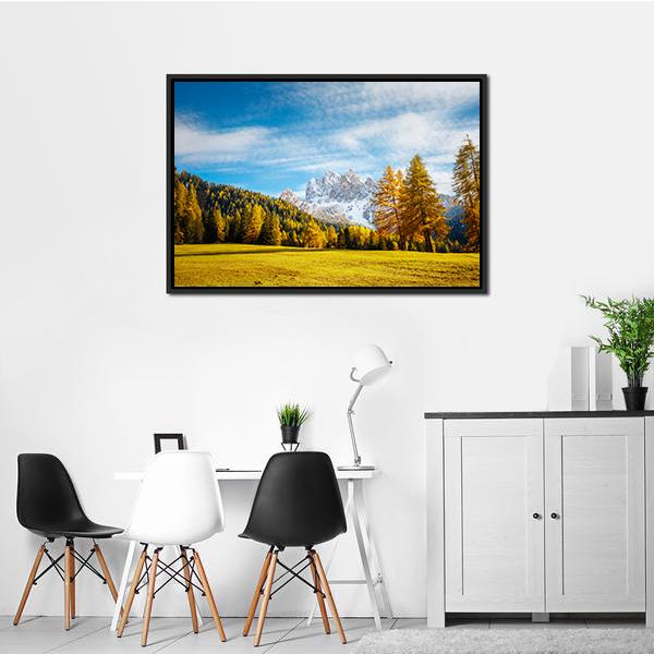 Alpine Peaks Of Durrenstein Panoramic Canvas Wall Art-1 Piece-36" x 12"-Tiaracle
