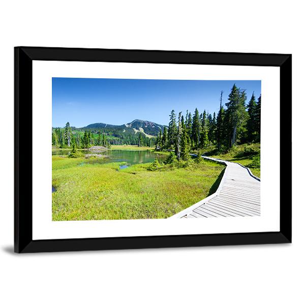 Alpine Trail In Canada Canvas Wall Art-3 Horizontal-Gallery Wrap-25" x 16"-Tiaracle