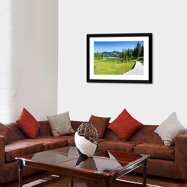 Alpine Trail In Canada Canvas Wall Art-3 Horizontal-Gallery Wrap-25" x 16"-Tiaracle
