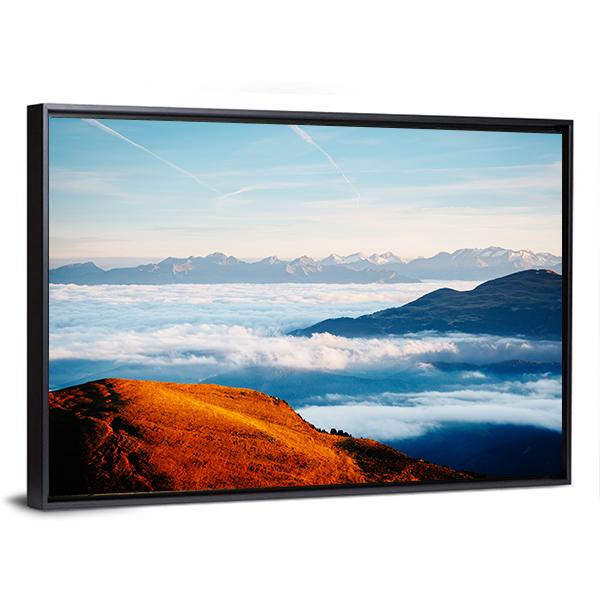 Alpine Valley In Sunlight Canvas Wall Art-3 Horizontal-Gallery Wrap-25" x 16"-Tiaracle