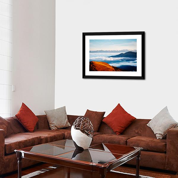 Alpine Valley In Sunlight Canvas Wall Art-3 Horizontal-Gallery Wrap-25" x 16"-Tiaracle