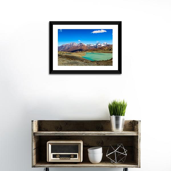 Alps Mountain Landscape Canvas Wall Art-1 Piece-Framed Print-30" x 20"-Tiaracle