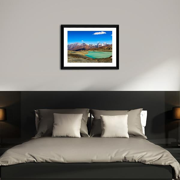 Alps Mountain Landscape Canvas Wall Art-5 Horizontal-Gallery Wrap-22" x 12"-Tiaracle