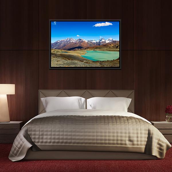 Alps Mountain Landscape Panoramic Canvas Wall Art-1 Piece-36" x 12"-Tiaracle