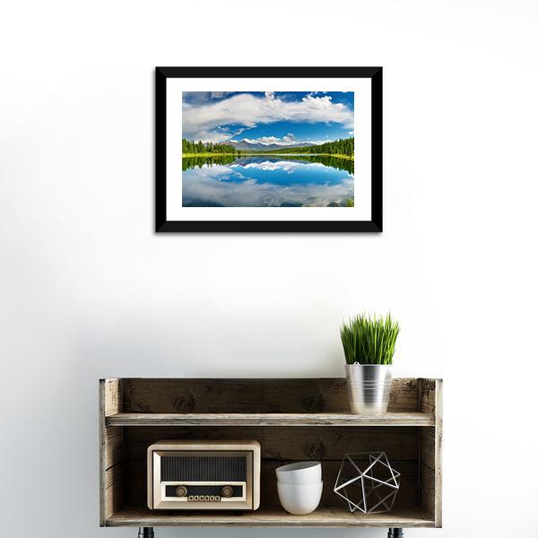 Altai Mountains Lake Canvas Wall Art-1 Piece-Framed Print-20" x 16"-Tiaracle