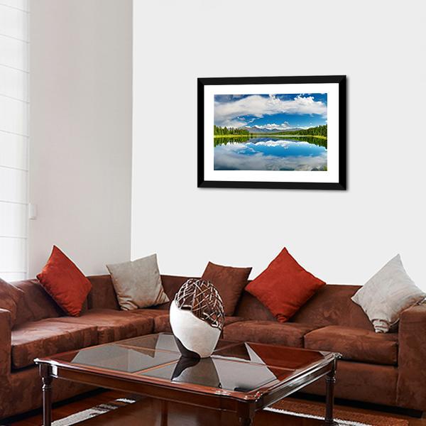 Altai Mountains Lake Canvas Wall Art-3 Horizontal-Gallery Wrap-25" x 16"-Tiaracle