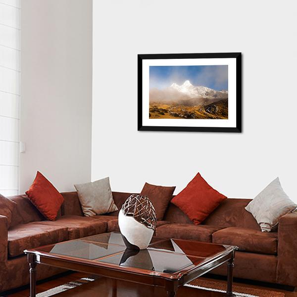 Ama Dablam In Nepal Canvas Wall Art-3 Horizontal-Gallery Wrap-25" x 16"-Tiaracle