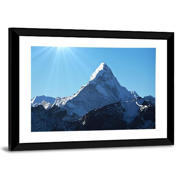 Ama Dablam Mountains Canvas Wall Art-3 Horizontal-Gallery Wrap-25" x 16"-Tiaracle