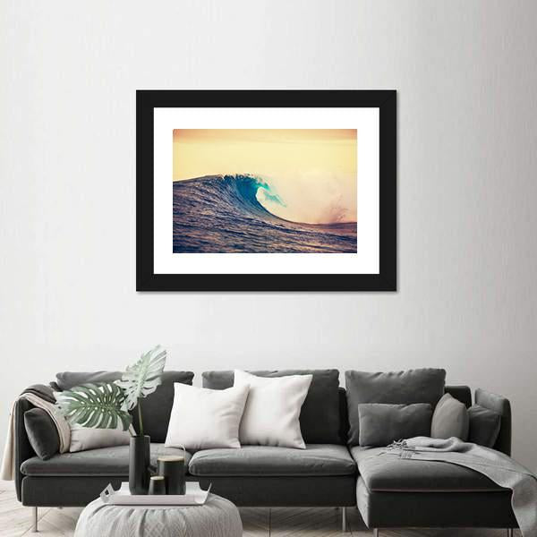 Amazing Ocean Wave Canvas Wall Art-5 Horizontal-Gallery Wrap-22" x 12"-Tiaracle