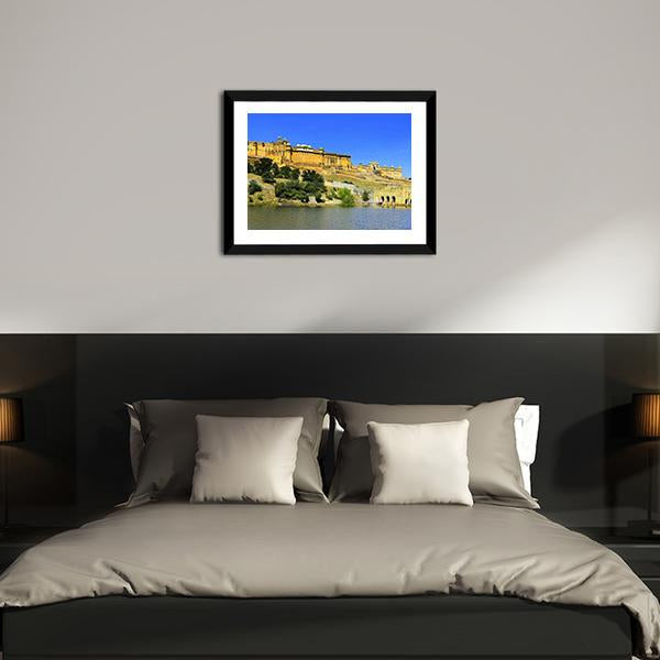 Amber Fort In Rajasthan Panoramic Canvas Wall Art-1 Piece-36" x 12"-Tiaracle