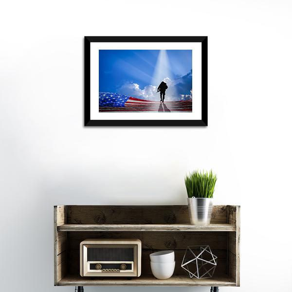 American Hero Canvas Wall Art-1 Piece-Framed Print-20" x 16"-Tiaracle