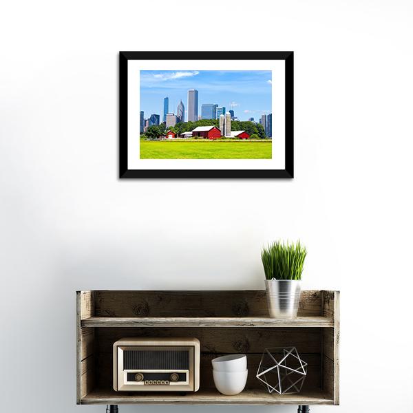 American Red Farm Canvas Wall Art-1 Piece-Framed Print-20" x 16"-Tiaracle