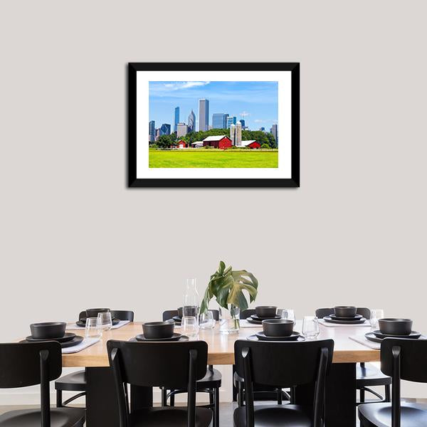 American Red Farm Canvas Wall Art-3 Horizontal-Gallery Wrap-25" x 16"-Tiaracle