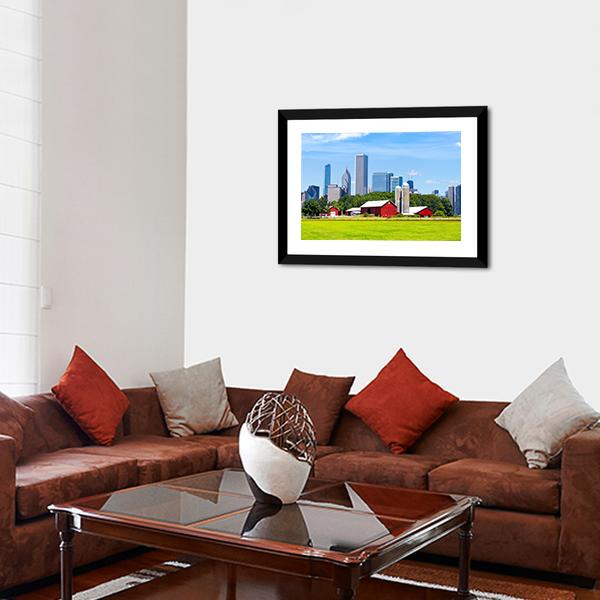 American Red Farm Canvas Wall Art-3 Horizontal-Gallery Wrap-25" x 16"-Tiaracle