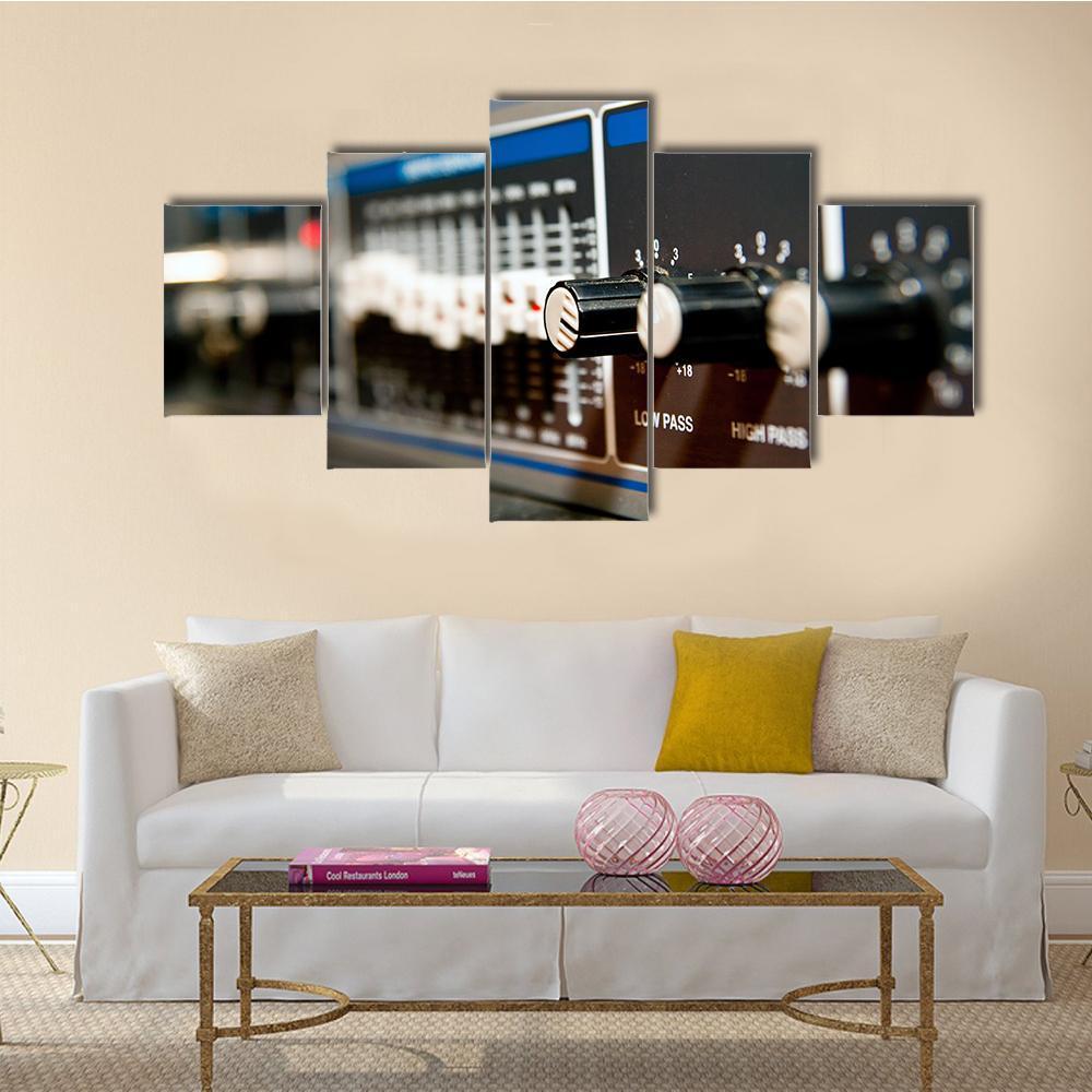 Amplifier Equipment Canvas Wall Art-5 Star-Gallery Wrap-62" x 32"-Tiaracle