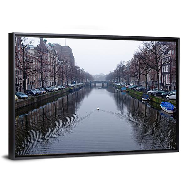 Amsterdam In Netherland Canvas Wall Art-3 Horizontal-Gallery Wrap-25" x 16"-Tiaracle