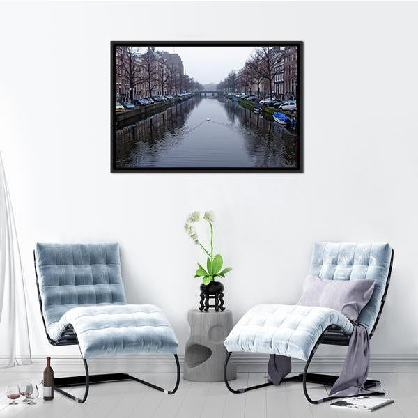 Amsterdam In Netherland Canvas Wall Art-3 Horizontal-Gallery Wrap-25" x 16"-Tiaracle