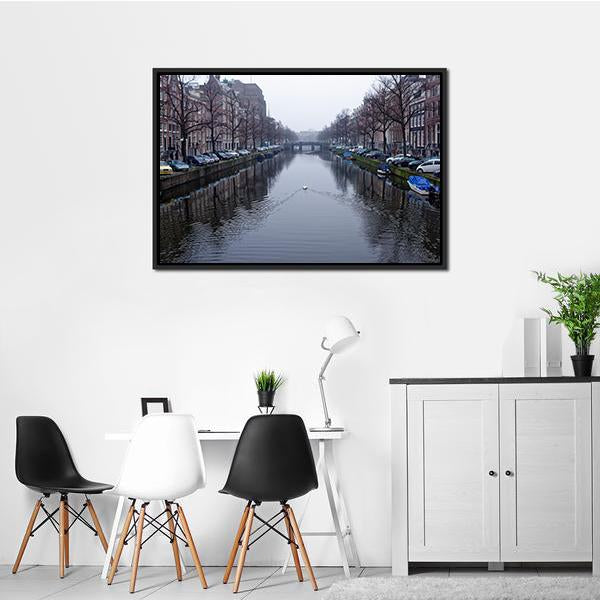 Amsterdam In Netherland Canvas Wall Art-3 Horizontal-Gallery Wrap-25" x 16"-Tiaracle