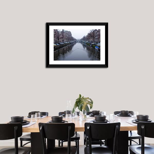 Amsterdam In Netherland Canvas Wall Art-3 Horizontal-Gallery Wrap-25" x 16"-Tiaracle