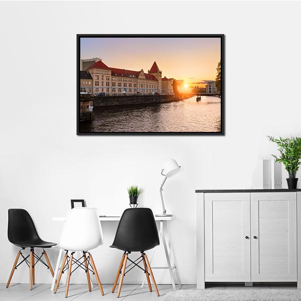 Ancient Architecture Berlin Canvas Wall Art-3 Horizontal-Gallery Wrap-25" x 16"-Tiaracle
