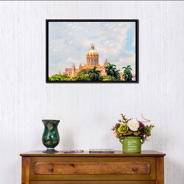 Ancient Building In Cuba Canvas Wall Art-3 Horizontal-Gallery Wrap-25" x 16"-Tiaracle