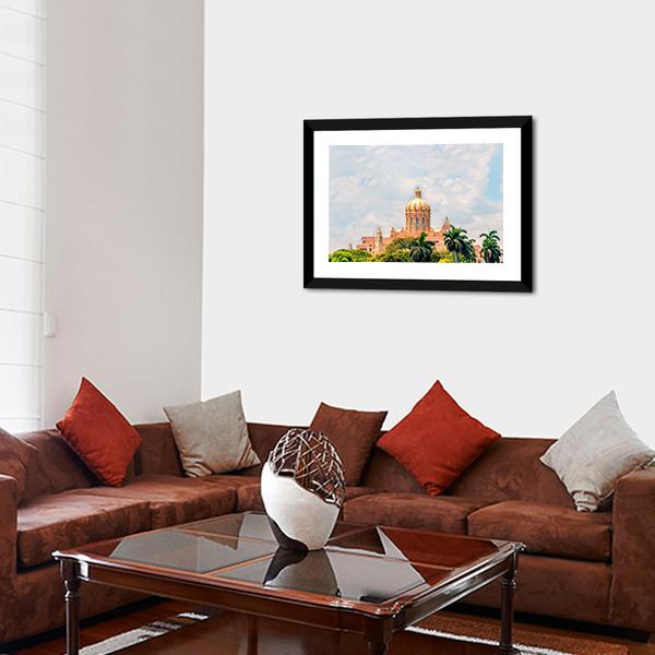 Ancient Building In Cuba Panoramic Canvas Wall Art-1 Piece-36" x 12"-Tiaracle