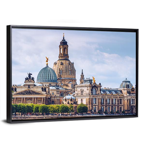 Ancient City Of Dresden Canvas Wall Art-3 Horizontal-Gallery Wrap-25" x 16"-Tiaracle