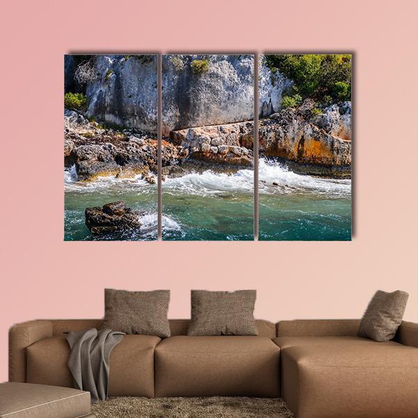 The Kekova Island Canvas Wall Art-3 Horizontal-Gallery Wrap-37" x 24"-Tiaracle