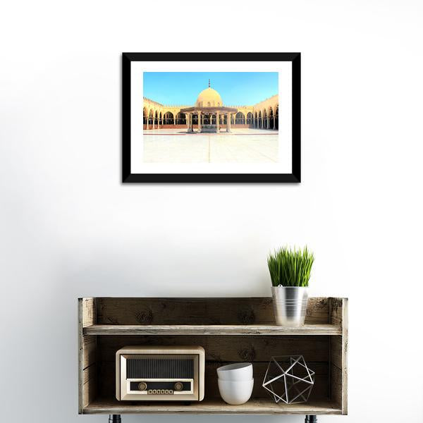 Ancient Mosque In Old Cairo Canvas Wall Art-1 Piece-Framed Print-30" x 20"-Tiaracle