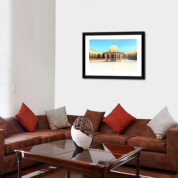 Ancient Mosque In Old Cairo Panoramic Canvas Wall Art-1 Piece-36" x 12"-Tiaracle