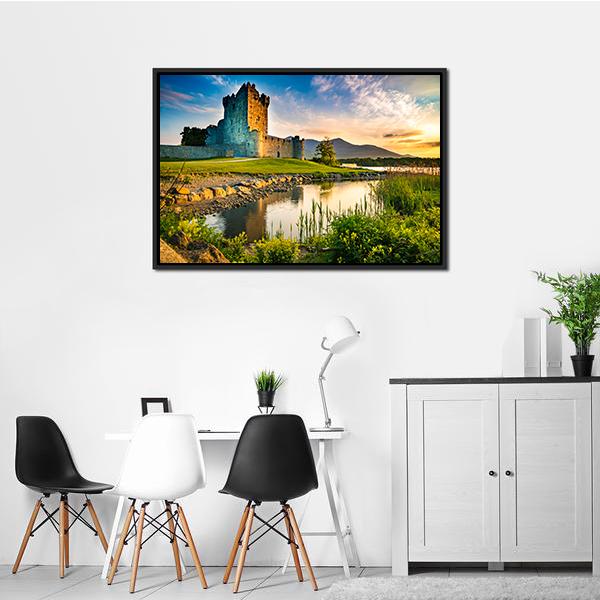 Ross Castle Ireland Canvas Wall Art-3 Horizontal-Gallery Wrap-25" x 16"-Tiaracle