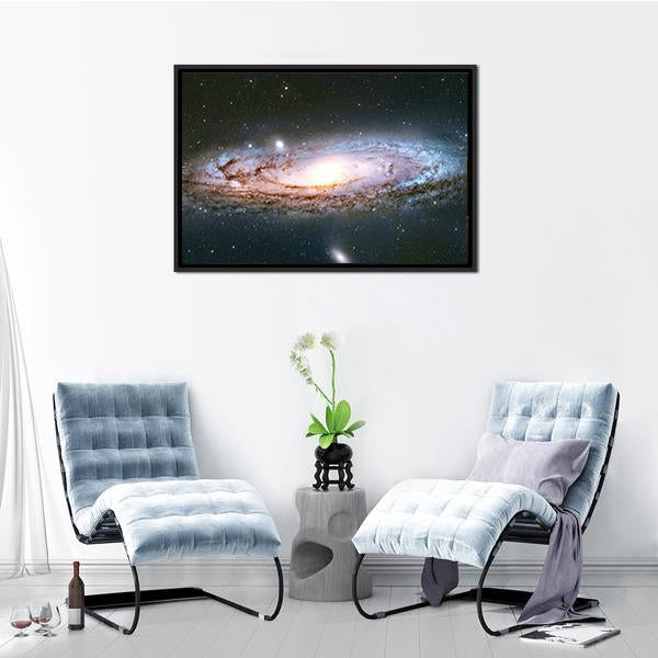 Andromeda Galaxy Canvas Wall Art-3 Horizontal-Gallery Wrap-25" x 16"-Tiaracle
