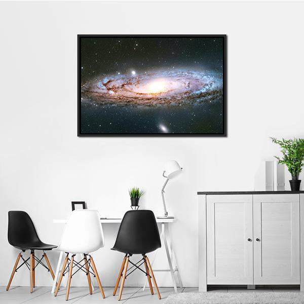 Andromeda Galaxy Canvas Wall Art-3 Horizontal-Gallery Wrap-25" x 16"-Tiaracle