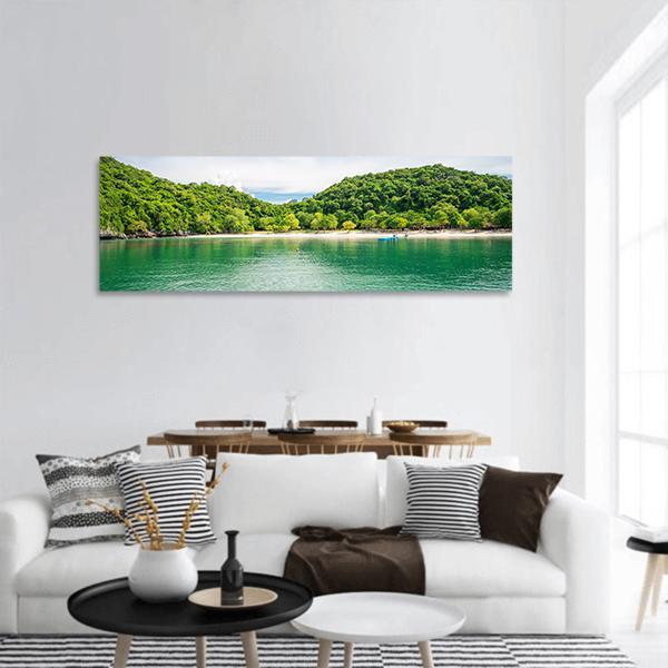 Ang Thong National Marine Park Panoramic Canvas Wall Art-1 Piece-36" x 12"-Tiaracle
