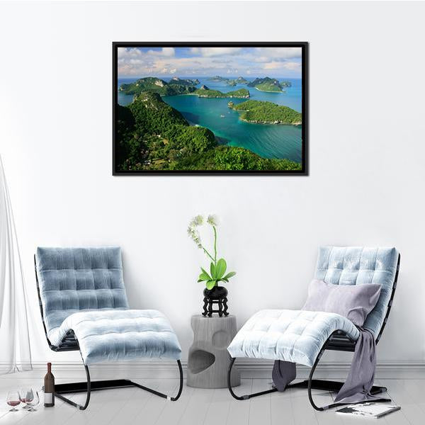Ang Thong National Marine Park Thailand Canvas Wall Art-5 Horizontal-Gallery Wrap-22" x 12"-Tiaracle