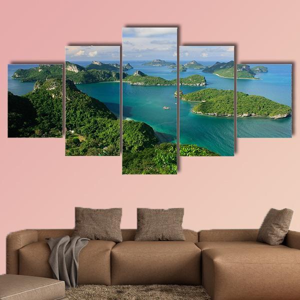 Ang Thong National Marine Park Thailand Canvas Wall Art-5 Star-Gallery Wrap-62" x 32"-Tiaracle